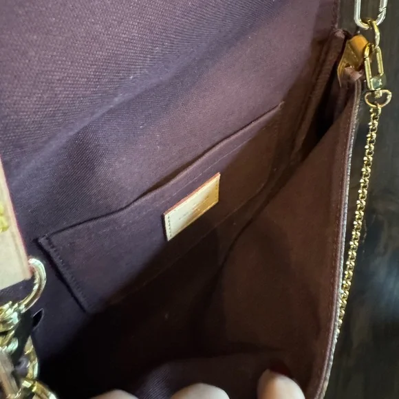 Louis Vuitton Brown Monogram Crossbody with Gold Chain